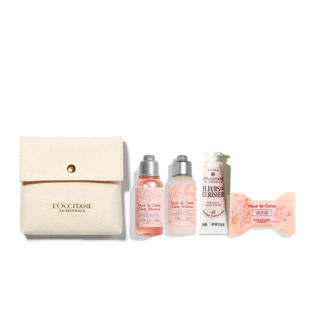 Подарочный набор «Флер де серизье" мини в косметичке