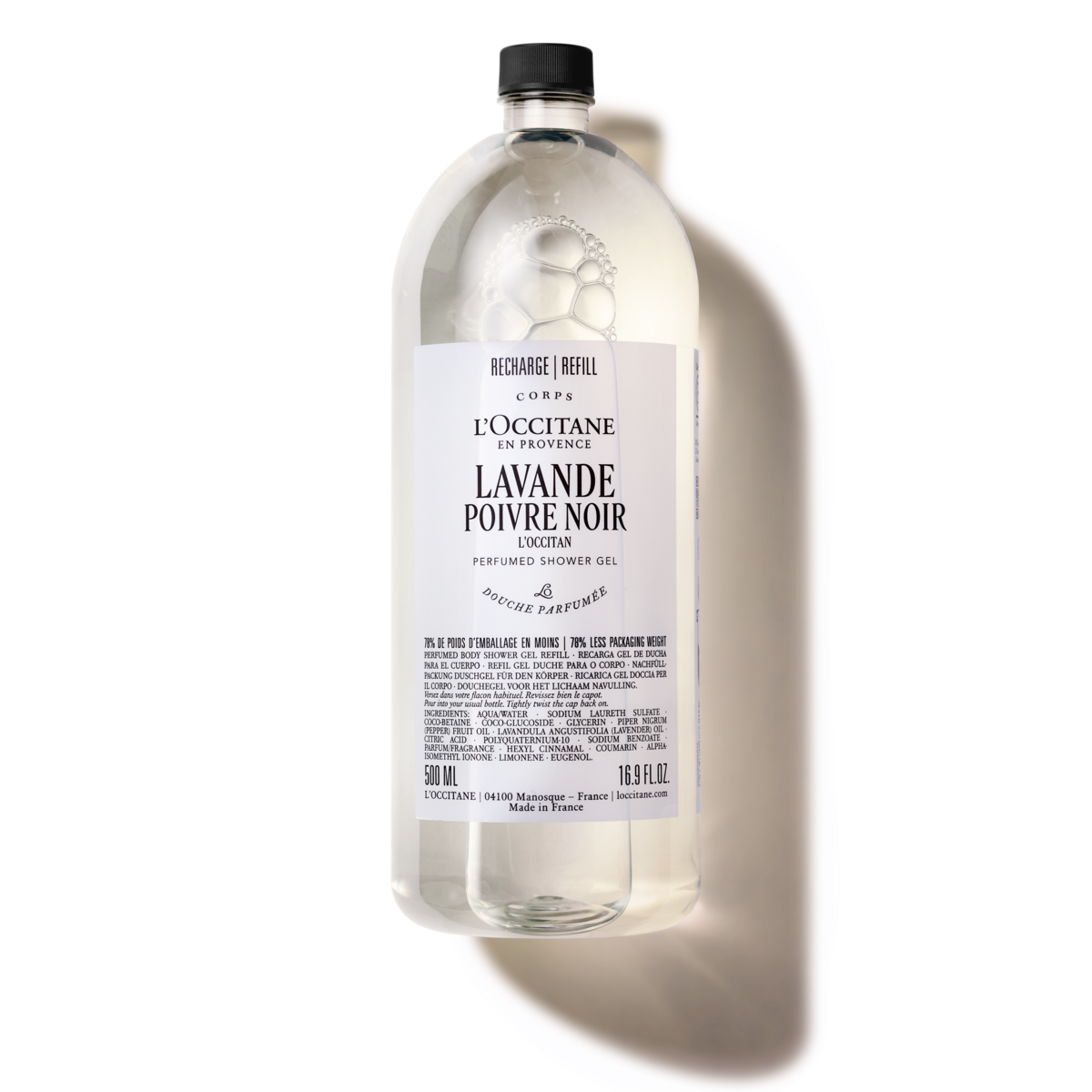 Lavande Poivre Noir perfumed shower gel refill