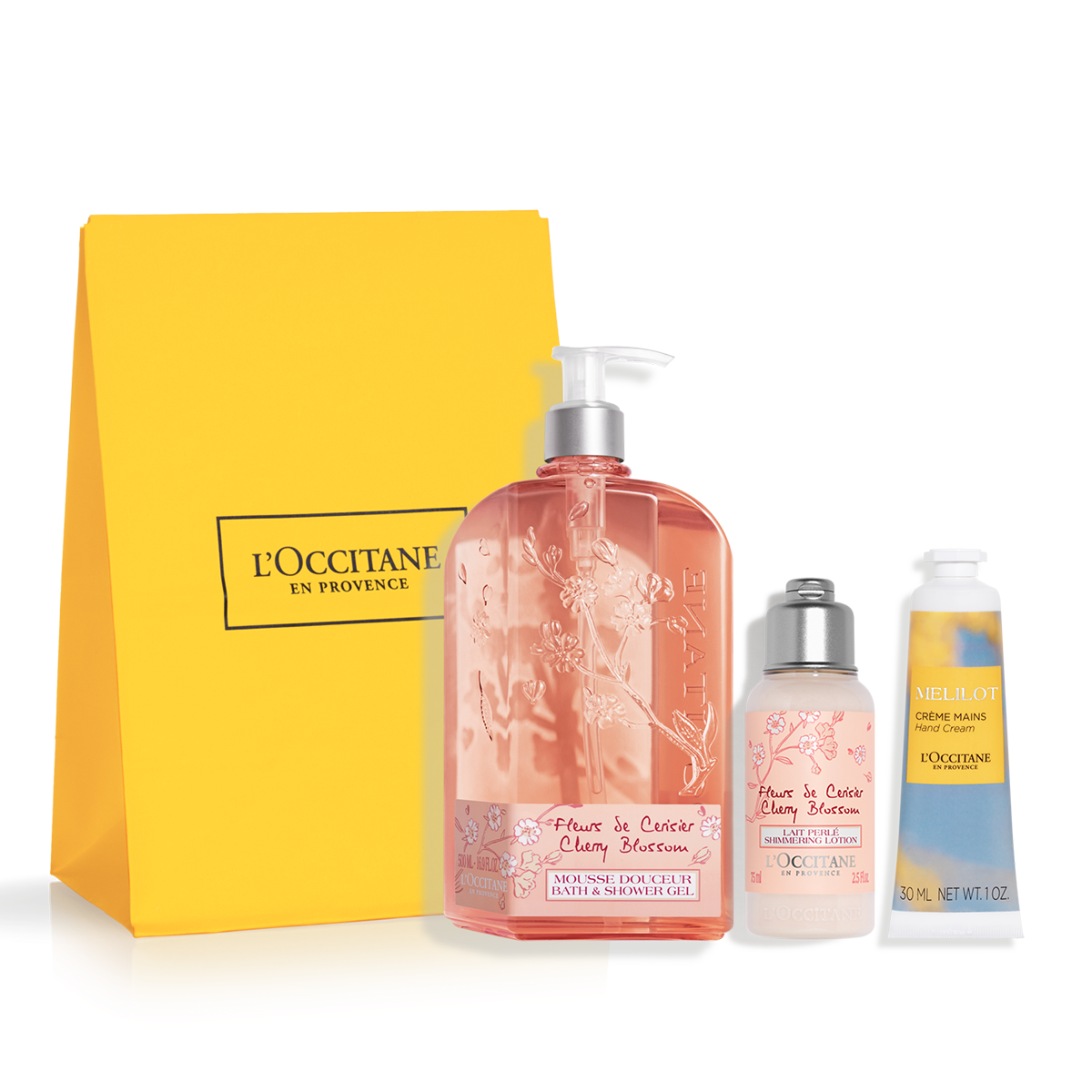 Подарочный набор в саше "Вишневый цвет" трио