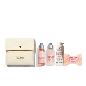 Подарочный набор  «Флер де серизье" мини в косметичке