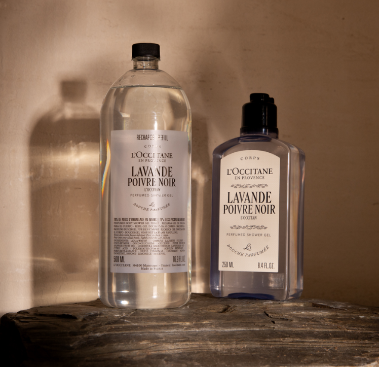 Гель для душа Lavande poivre noir (Лаванд пуавр нуар), эко-формат