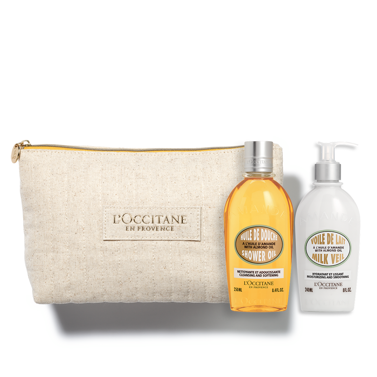 Подарочный набор  «Миндаль» в большой  косметичке