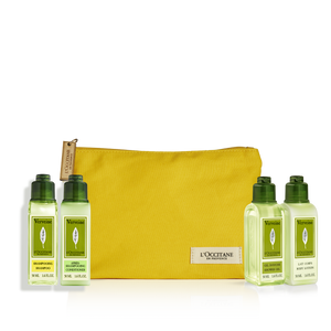 Мини набор для тела и волос "Вербена" в желтой косметичке