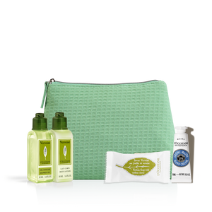 Подарочный набор "Вербена" в зеленой косметичке